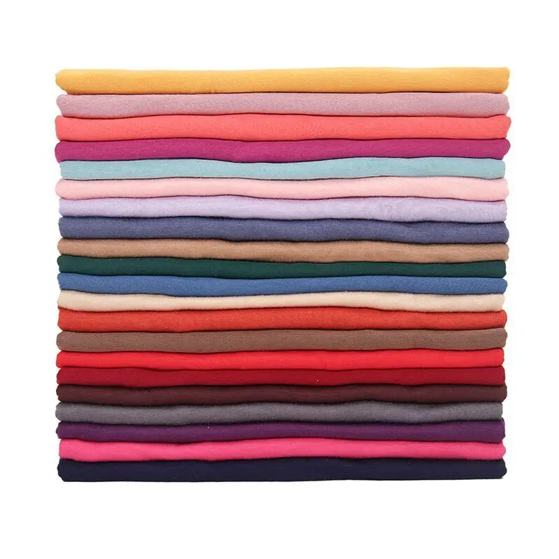 Ramadan Modal Cotton Jersey Hijabs For Woman Long Muslim Shawl Plain Soft Turban Niqab Head Wraps Scarf Women Hijab