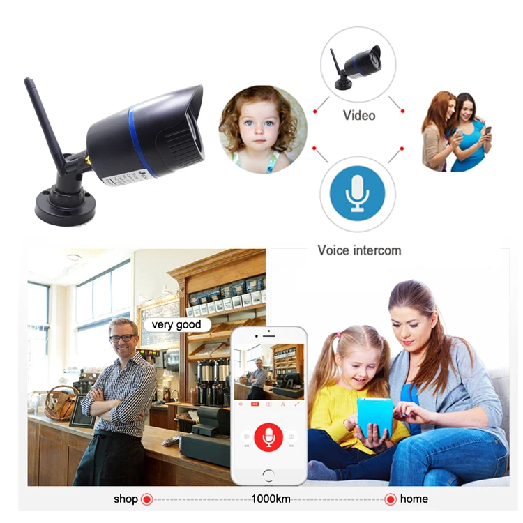 1080P Wifi Bullet Camera IP Cctv Security Wireless Infrared Video Audio Surveillance Outdoor Waterproof Home Cam Ipcam Onvif