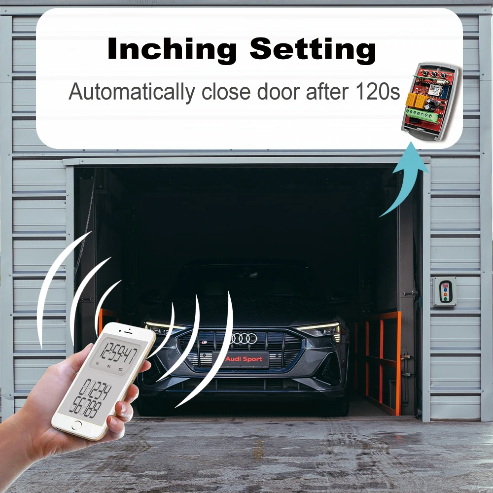 WIFI Garage Door Opener Gate Receiver 2CH 433mhz Universal Fixed Rolling Code Multi Brand Controller Switch Works with Tuya