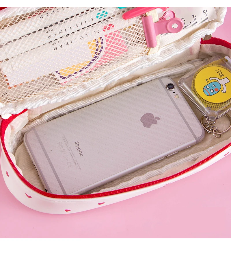 Kawaii Pencil Case Large Capacity Pencil Box Pouch Holder Box Office School Supplies for Kids Pretty Stationery Organizers Gift