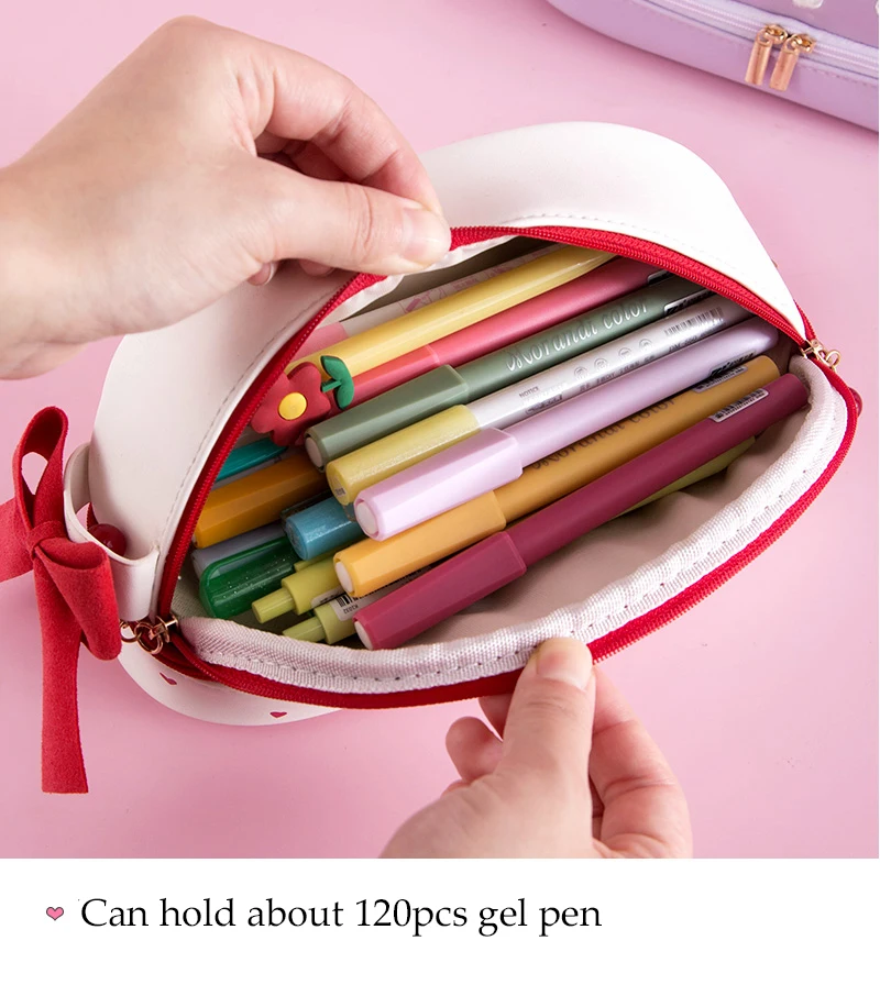 Kawaii Pencil Case Large Capacity Pencil Box Pouch Holder Box Office School Supplies for Kids Pretty Stationery Organizers Gift