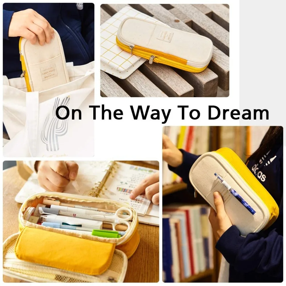 Large Big Creative Pencil Case Cute Kawaii Pencil Cases Storage Pen Bag Stationery Box School Students Supplies