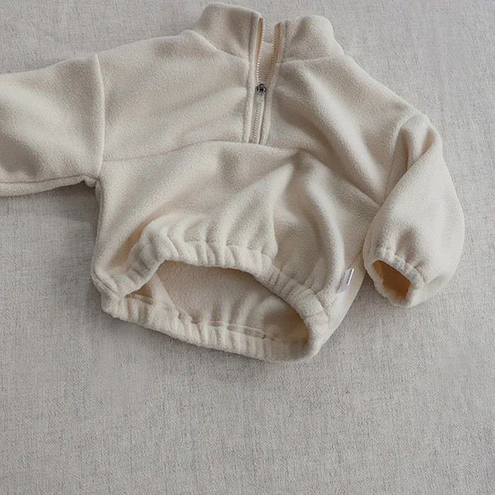 Autumn Winter Toddler Baby Boys Girl Sports Suit Children Clothes Fleece Solid Color Hoodies Suit Infant Boys Girl Outfit 2PCS