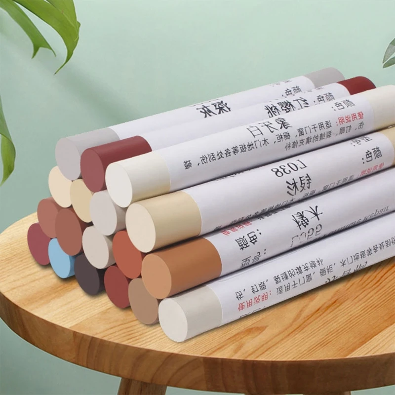 Wax Wooden Furniture Floor Repair Pens Damaged Scratch Wood Repair Crayons Scratching Post Repair Materials 20 Colors