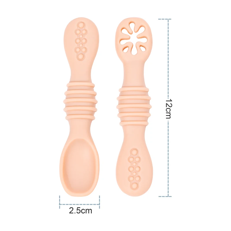 Silicone Baby Sucker Silicone Dining Plate Rice Spoon Set Cute Cartoon Children Dishes Smile Face Baby Tableware Retro Kid Bowl