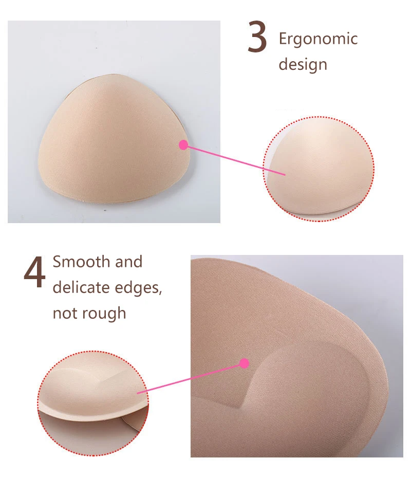 1Pair Sponge Push Up Bra Pads Set for Women Invisible Insert Swimsuit Bikini Breast Enhancers Chest Cup Pads Accessories