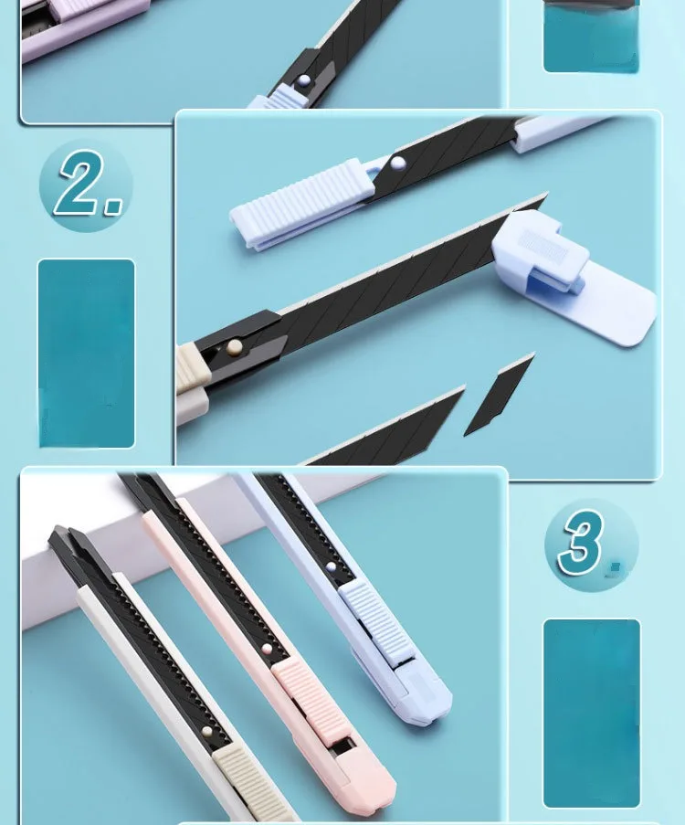 Multifunction Portable Utility Knife W/ Blade Pocket Craft Wrapping Box Paper Envelope Cutter Letter Opener Student Art Supplies