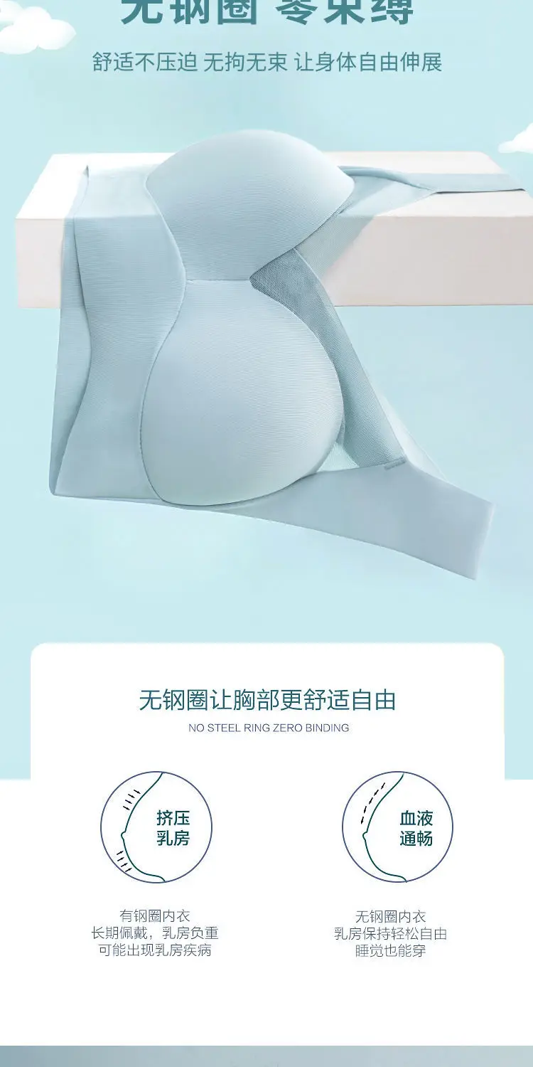 Women Lace Sport Bras Plus Size Seamless Bra Bralette Backless Lady Brassiere Vest Female Gathers Shock-Proof Wireless Top L-3XL
