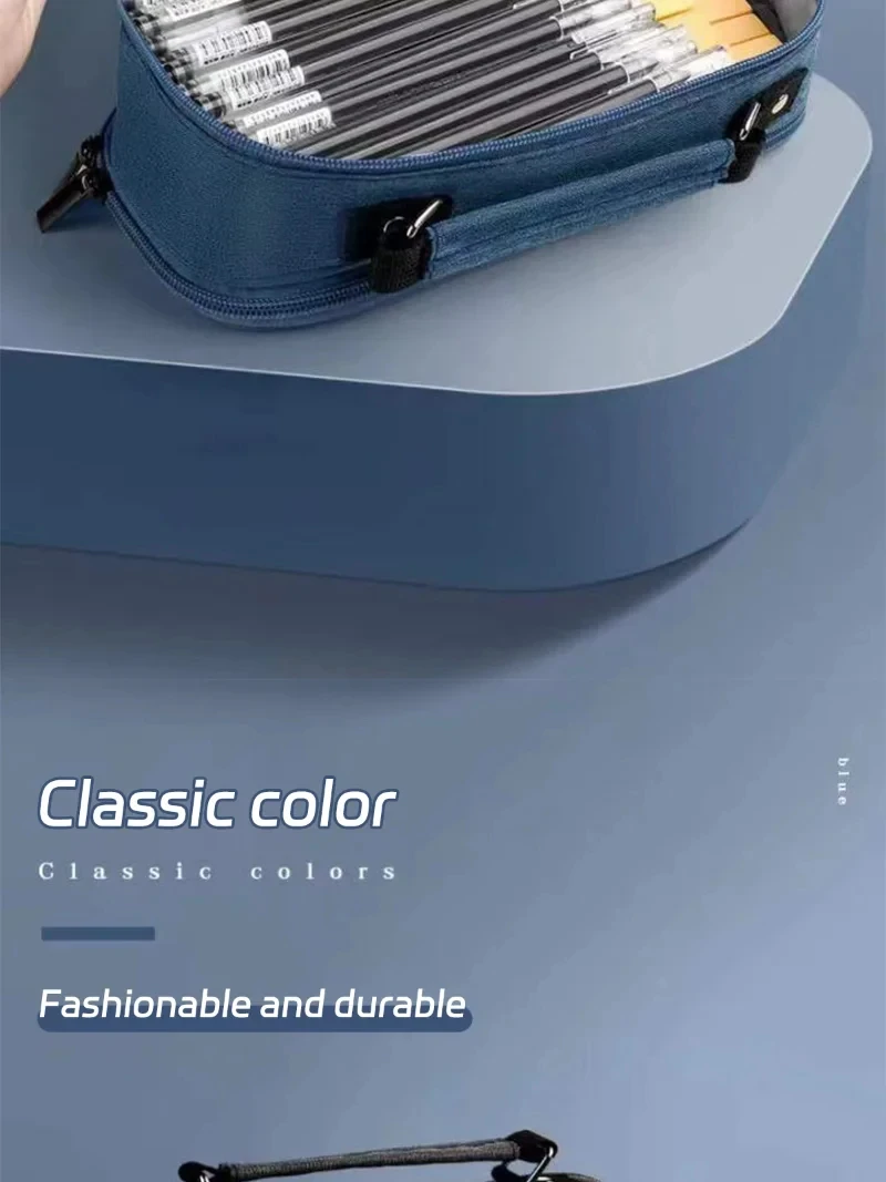 Portable Large Capacity Pencil Case Upper Pen Box Multifunctional Stationery Bag Boy Back to School Office Supplies Stationery