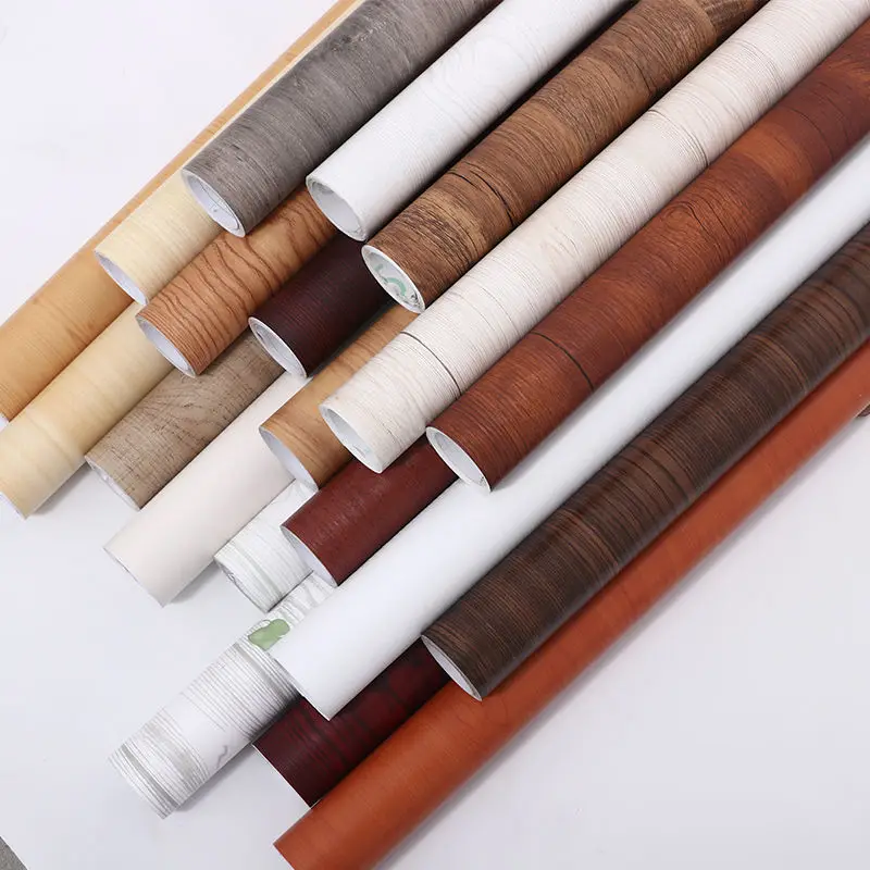 Wood Grain PVC Self-adhesive Wallpaper Waterproof Oil Proof Cabinets, Wardrobes, Desktop Doors, Furniture Refurbishment Stickers
