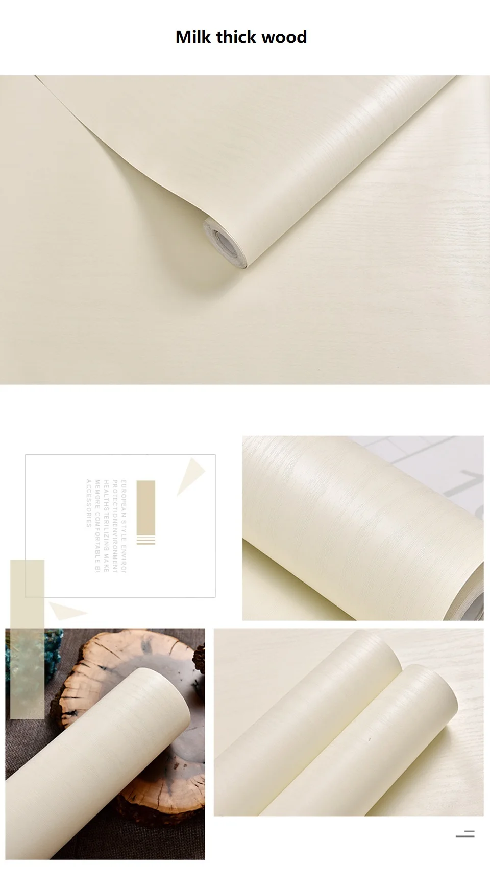 Wood Grain PVC Self-adhesive Wallpaper Waterproof Oil Proof Cabinets, Wardrobes, Desktop Doors, Furniture Refurbishment Stickers