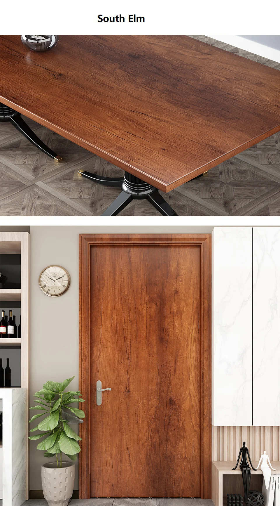 Wood Grain PVC Self-adhesive Wallpaper Waterproof Oil Proof Cabinets, Wardrobes, Desktop Doors, Furniture Refurbishment Stickers