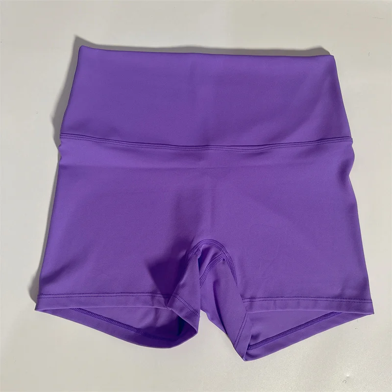 Solid Color High Waist Yoga Ultrashort Leggings Soft Women Gym Athletic Tight Sport Short Compression Comprehensive Training Jog