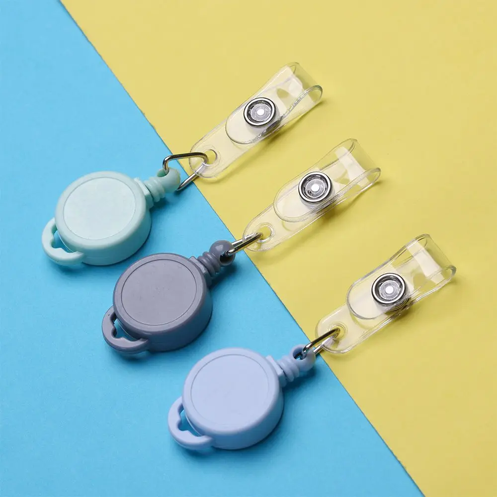 Retractable Key Ring ID Name Card Anti-Lost Clip Durable Lanyards Clip Staff Card Badge Holder Accessories Office Supplies
