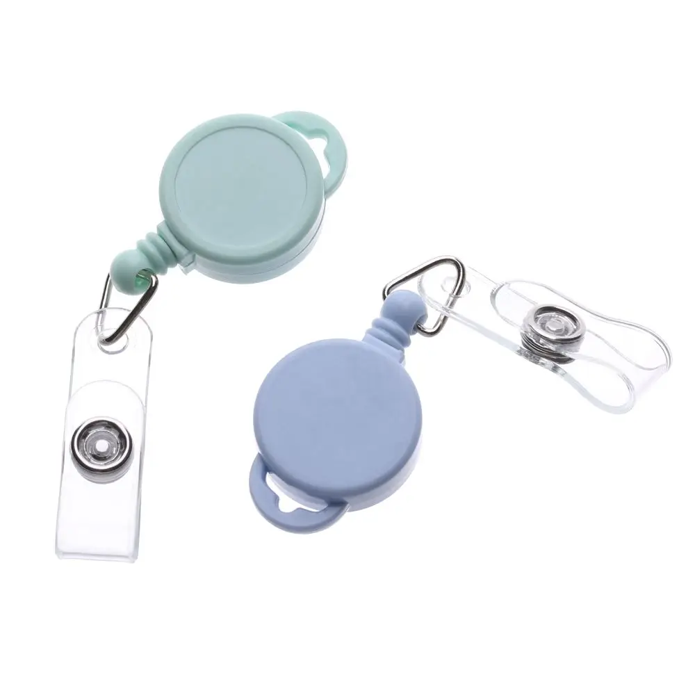 Retractable Key Ring ID Name Card Anti-Lost Clip Durable Lanyards Clip Staff Card Badge Holder Accessories Office Supplies