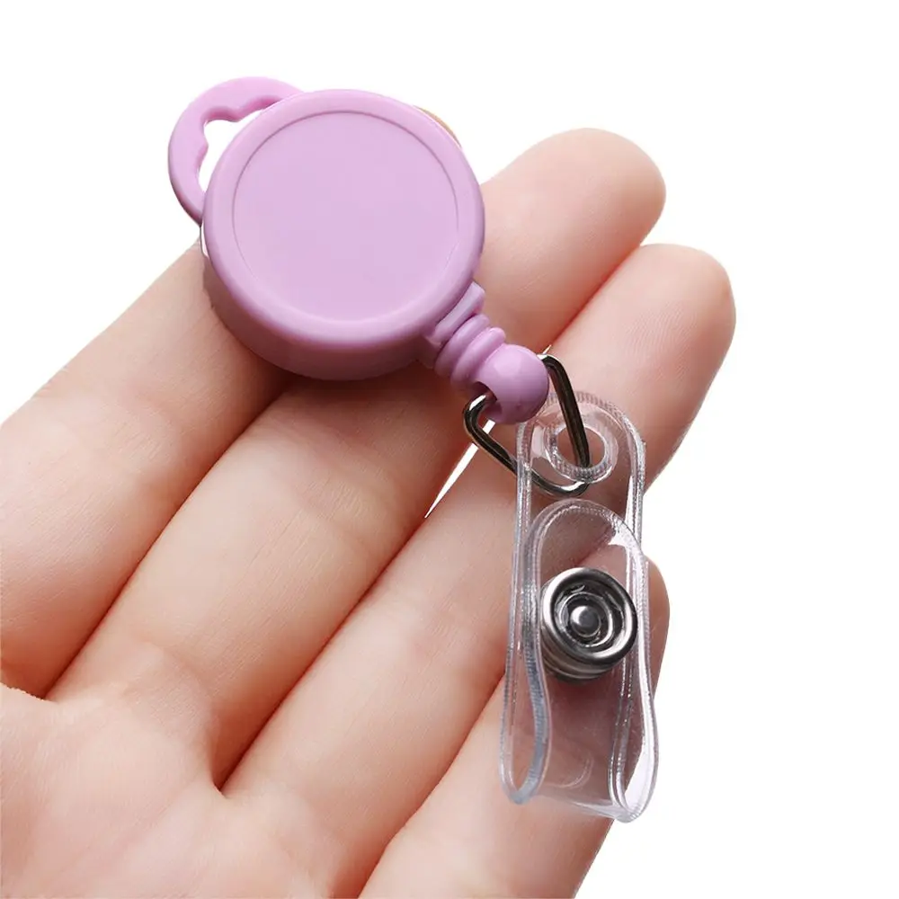 Retractable Key Ring ID Name Card Anti-Lost Clip Durable Lanyards Clip Staff Card Badge Holder Accessories Office Supplies