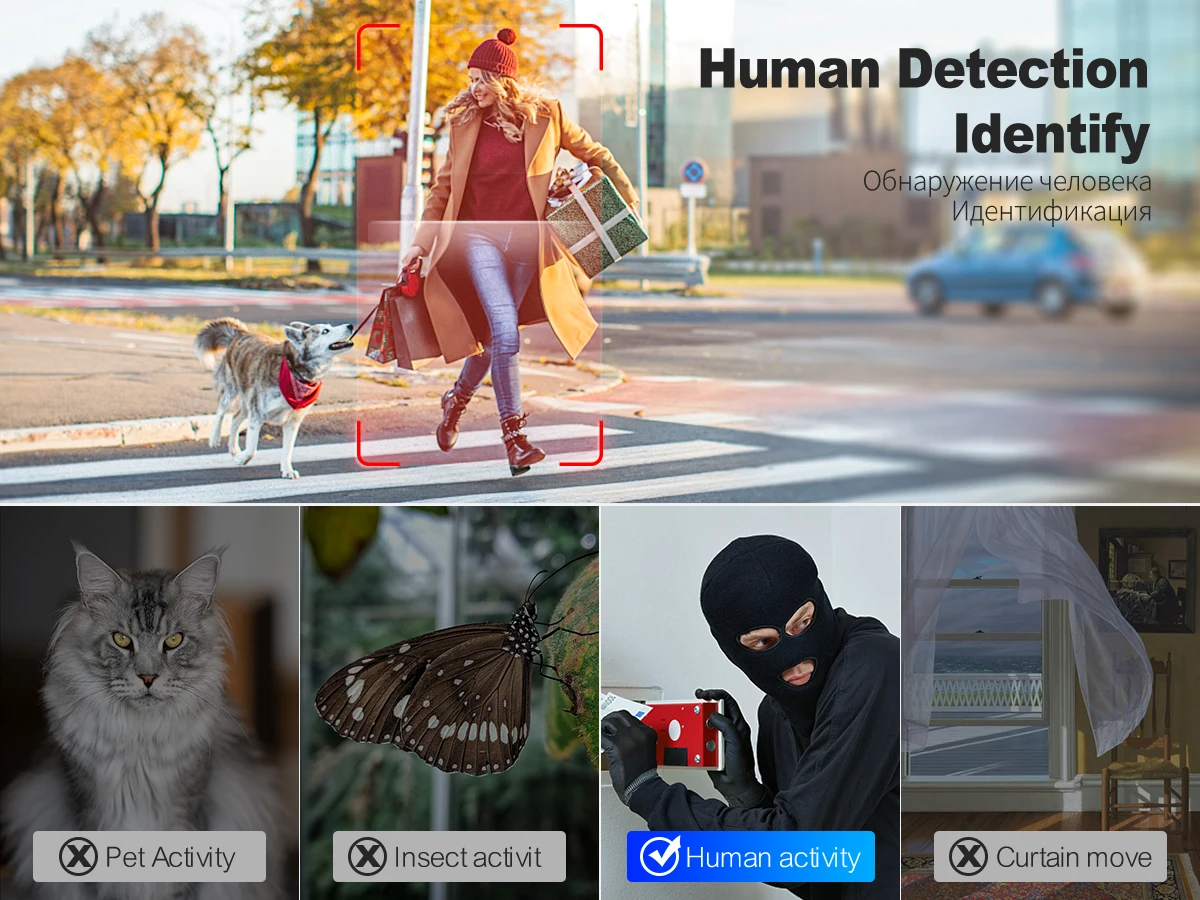 Techage PTZ 4K 8MP POE Camera 8X Hybrid Zoom 2.8mm 12mm Dual Lens Two Way Audio Color Night Vision Human Detection POE IP Camera