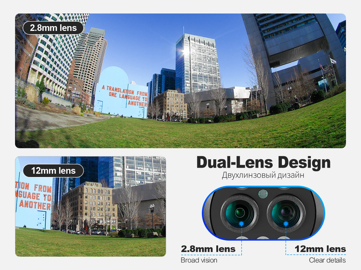 Techage PTZ 4K 8MP POE Camera 8X Hybrid Zoom 2.8mm 12mm Dual Lens Two Way Audio Color Night Vision Human Detection POE IP Camera