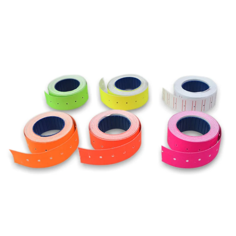 Retail 1 Roll 500 Pcs Multiple Color Price Tag Paper Price Tag Gun Sticker Shop Store Price Mark Sticker Adhesive Price Lable