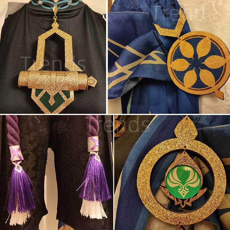 Wanderer Cosplay Costume Full Set with Hats Scaramouche Cosplay Costume Balladeer Cosplay Kimono Halloween