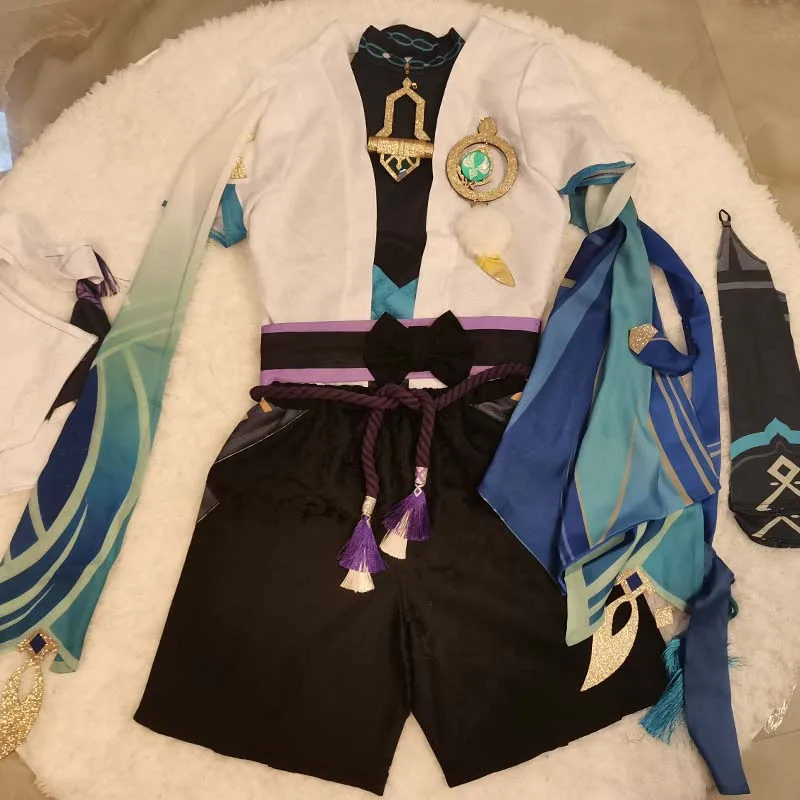 Wanderer Cosplay Costume Full Set with Hats Scaramouche Cosplay Costume Balladeer Cosplay Kimono Halloween