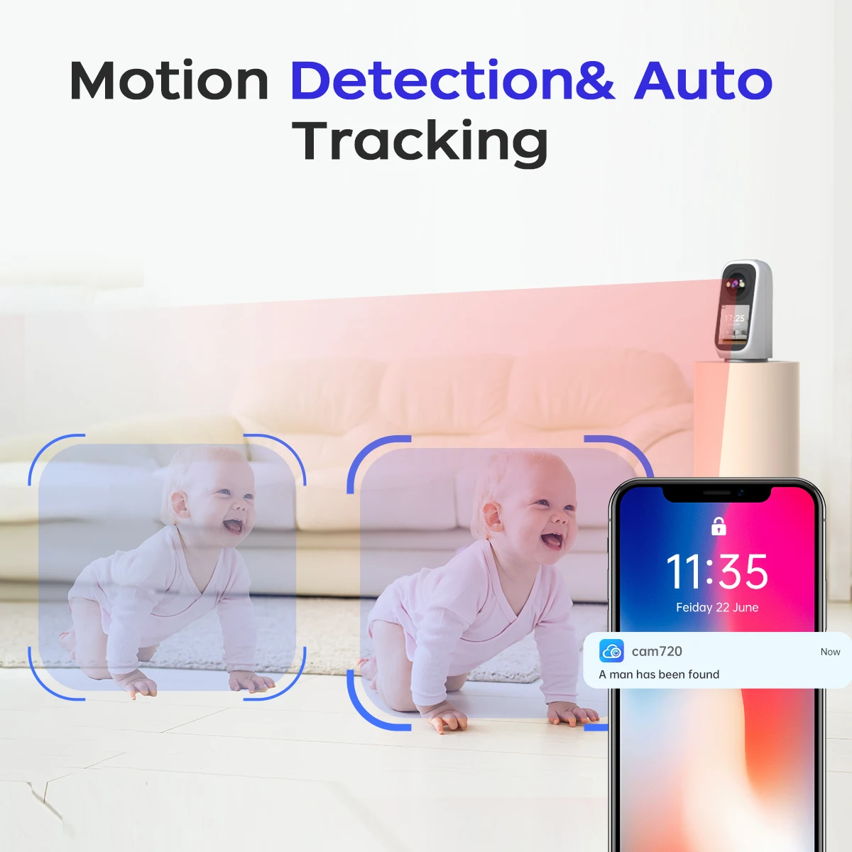 JOOAN 3MP PTZ 5G Wifi Camera HD 2.8” Touch Screen Baby Monitor Color Night Two Way Audio Wireless Smart Home Security Camera