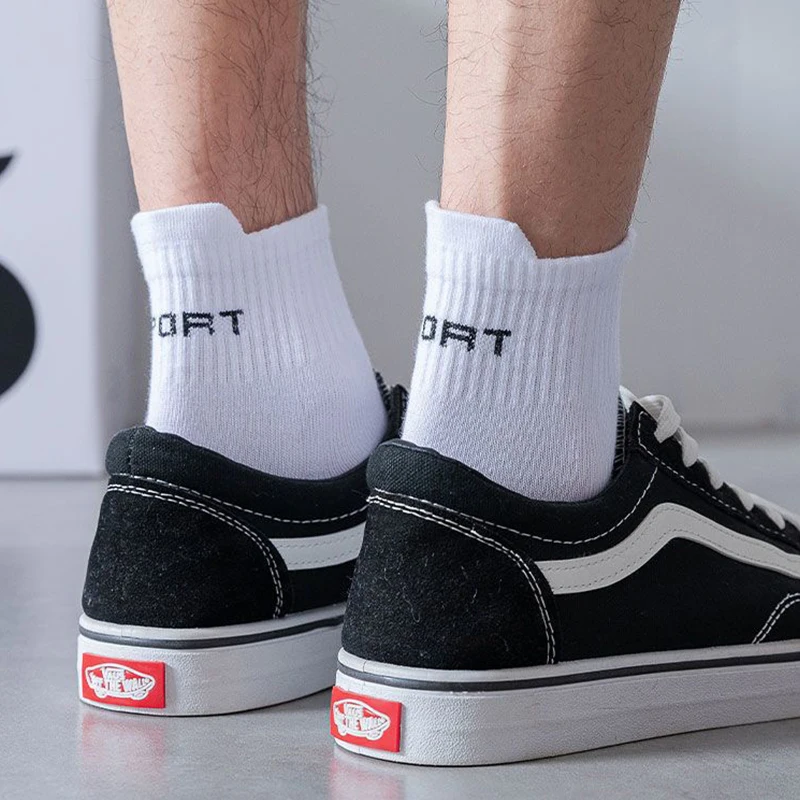 10/20Pairs High Quality Men's Socks Casual Breathable Cotton Man Run Sports Socks Spring Autumn Male Sox Gifts Plus Size 38-45