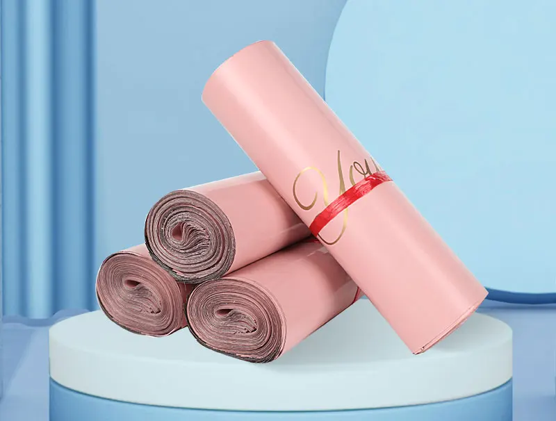 INPLUSTOP Pink Poly Express Mailing Pouch THANK YOU Clothing Opaque Courier Parcel Bag Envelope Logistics Storage Bags
