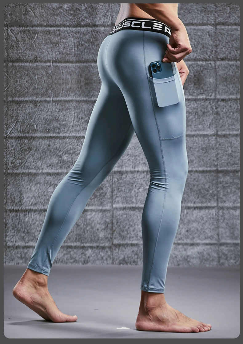 Gym Mens Fitness Running Sport Pants Athletics Tight Leggings Joggings Skinny Yoga Compression Trousers Sweatpants Dry Fit