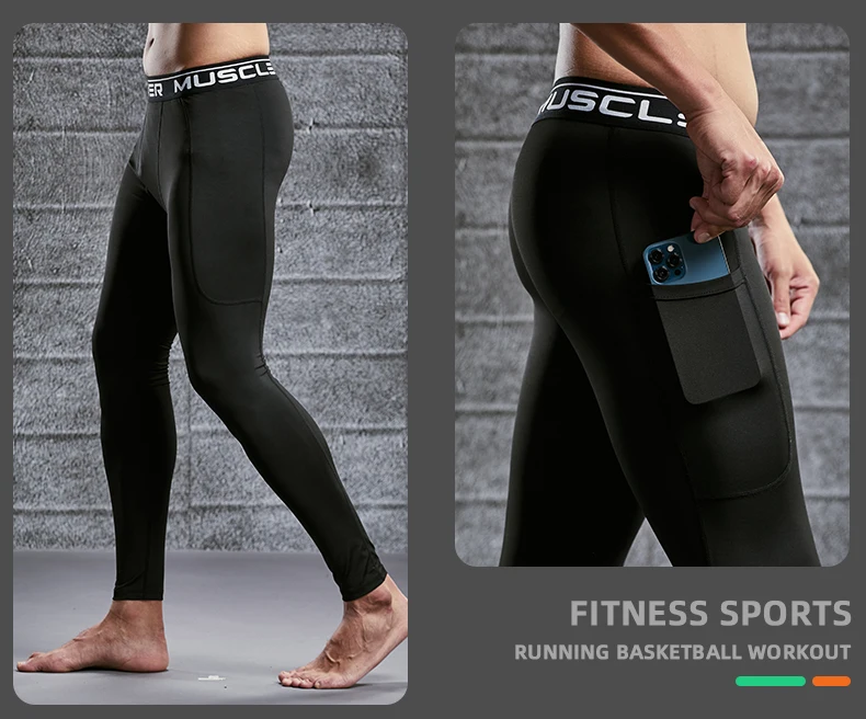 Gym Mens Fitness Running Sport Pants Athletics Tight Leggings Joggings Skinny Yoga Compression Trousers Sweatpants Dry Fit