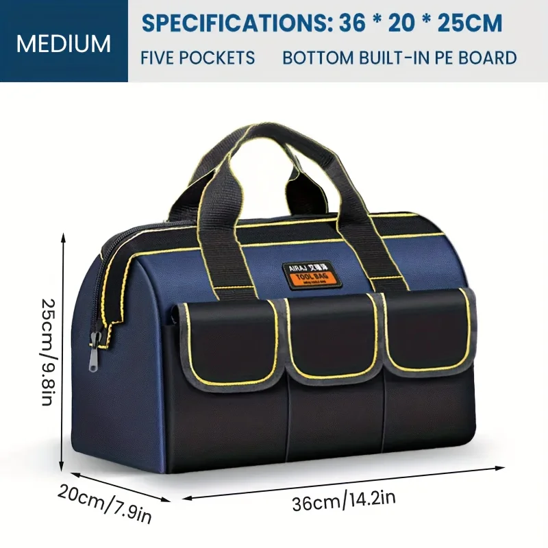 AIRAJ 1680D Multifunctional Tool Bags Oxford Cloth Electrician Bags Waterproof and Wear-Resistant High Capacity Storage Bags