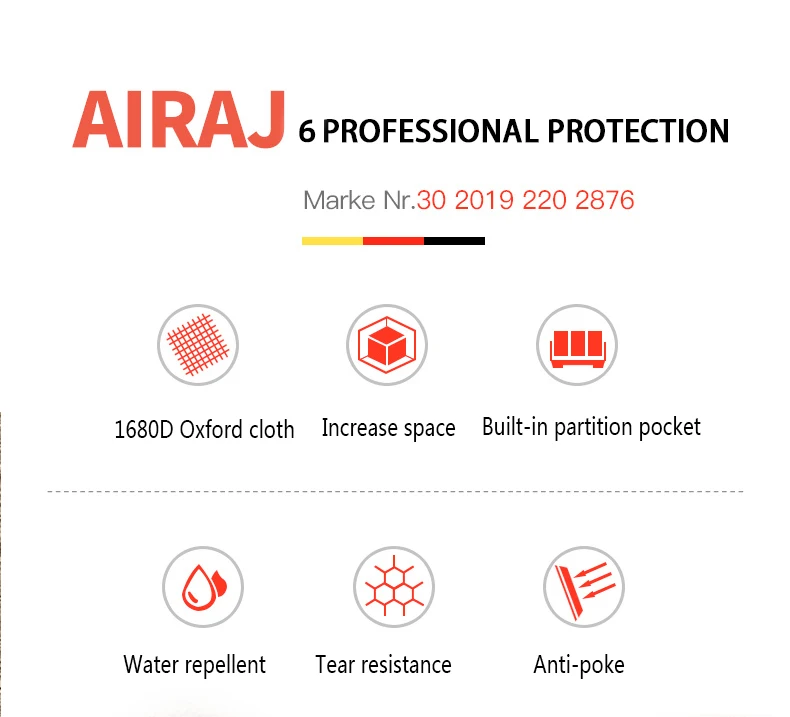 AIRAJ 1680D Multifunctional Tool Bags Oxford Cloth Electrician Bags Waterproof and Wear-Resistant High Capacity Storage Bags