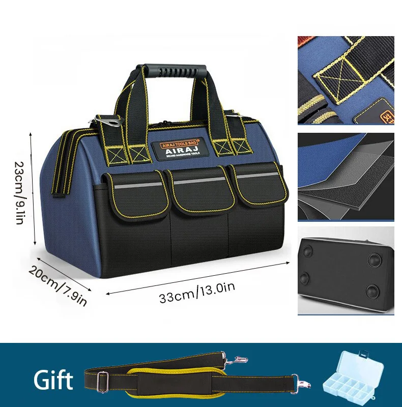 AIRAJ 1680D Multifunctional Tool Bags Oxford Cloth Electrician Bags Waterproof and Wear-Resistant High Capacity Storage Bags