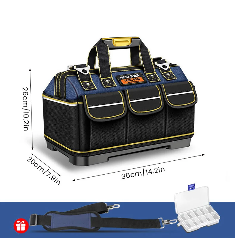 AIRAJ 1680D Multifunctional Tool Bags Oxford Cloth Electrician Bags Waterproof and Wear-Resistant High Capacity Storage Bags