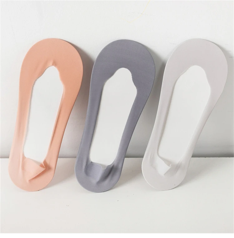 5 Pairs/ Lot Woman Socks New Summer Ultrathin Solid Color Invisible No Show Socks Set Breathable Anti-slip Socks Slippers Casual