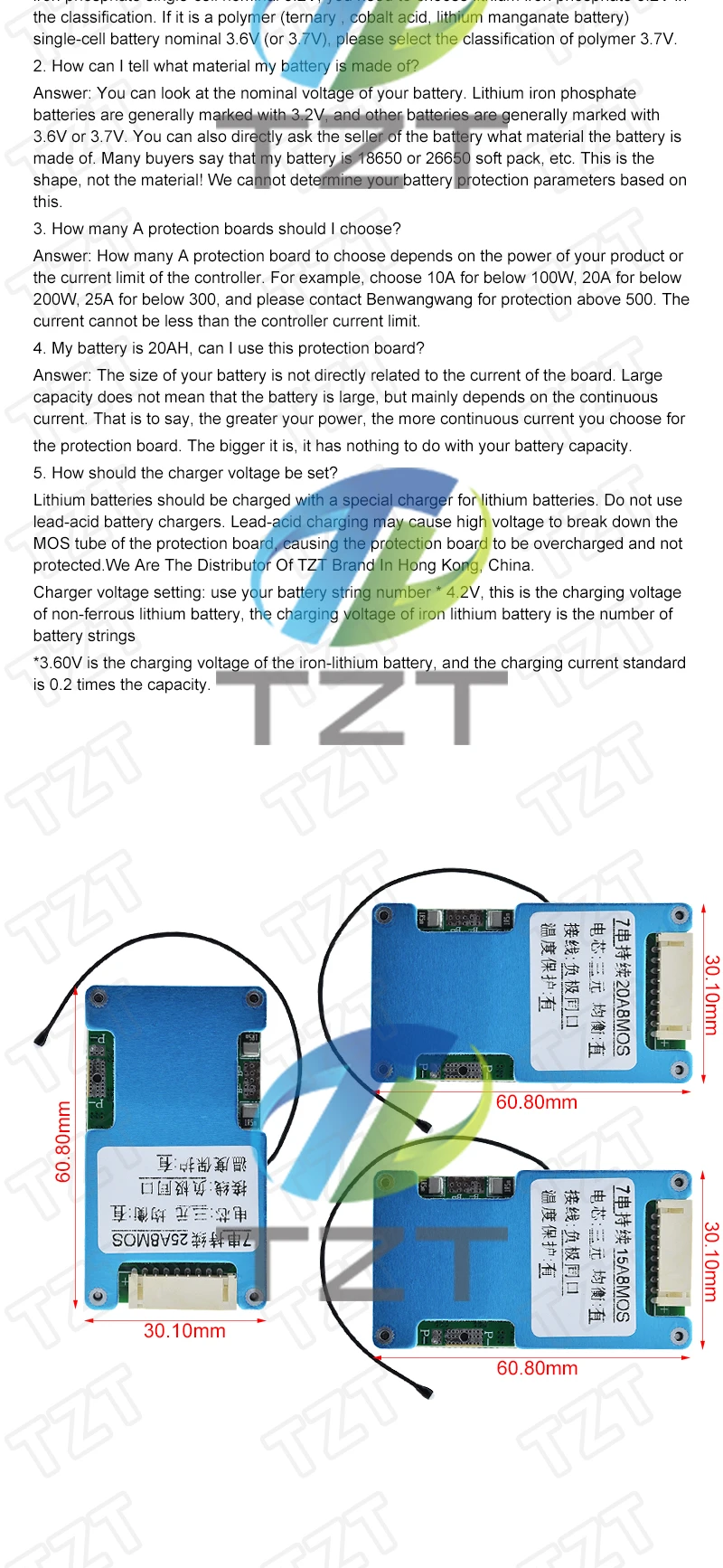 BMS 7S 24V 15A 20A 25A Li-ion Lmo Ternary Lithium 18650 Battery Charger Protection Board Balance And NTC Temperature Protect