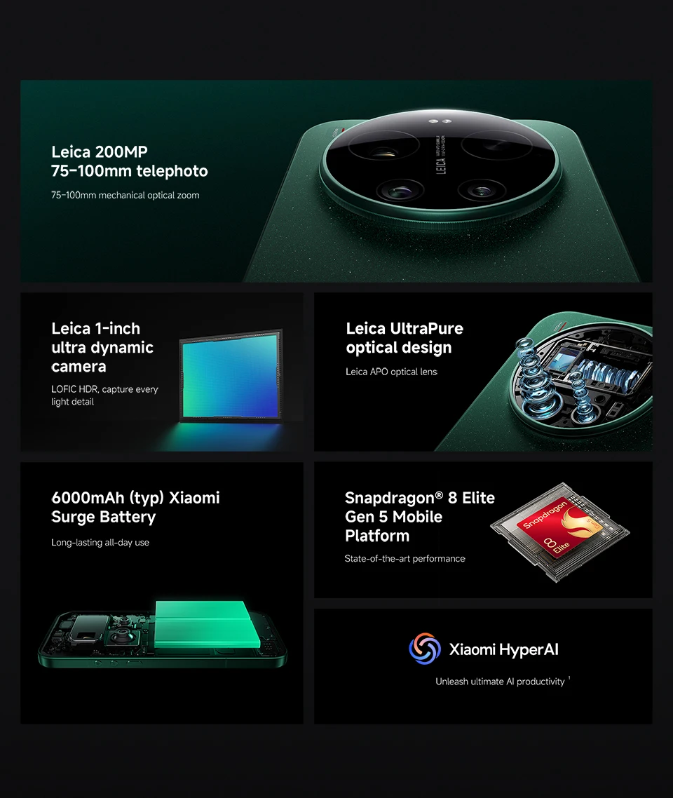 World Premiere Xiaomi 17 Ultra Smartphone 5G Global Version 6.9" OLED Leica Camera 6000mAh Battery Snapdragon® 8 Elite Gen 5 NFC