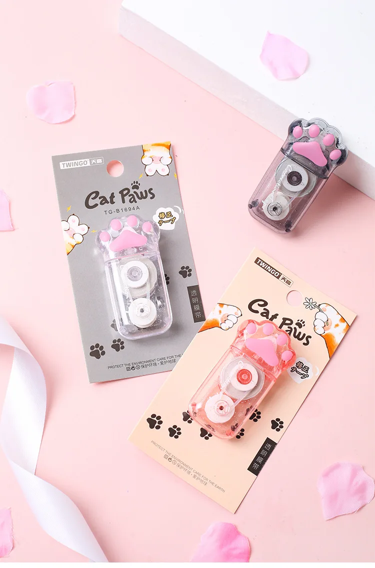 Mr. Paper 3 Style Cute Cat Claw Correction Tape Creative Large Capacity Cute School Supplies Stationery Kawaii Accessories Gifts