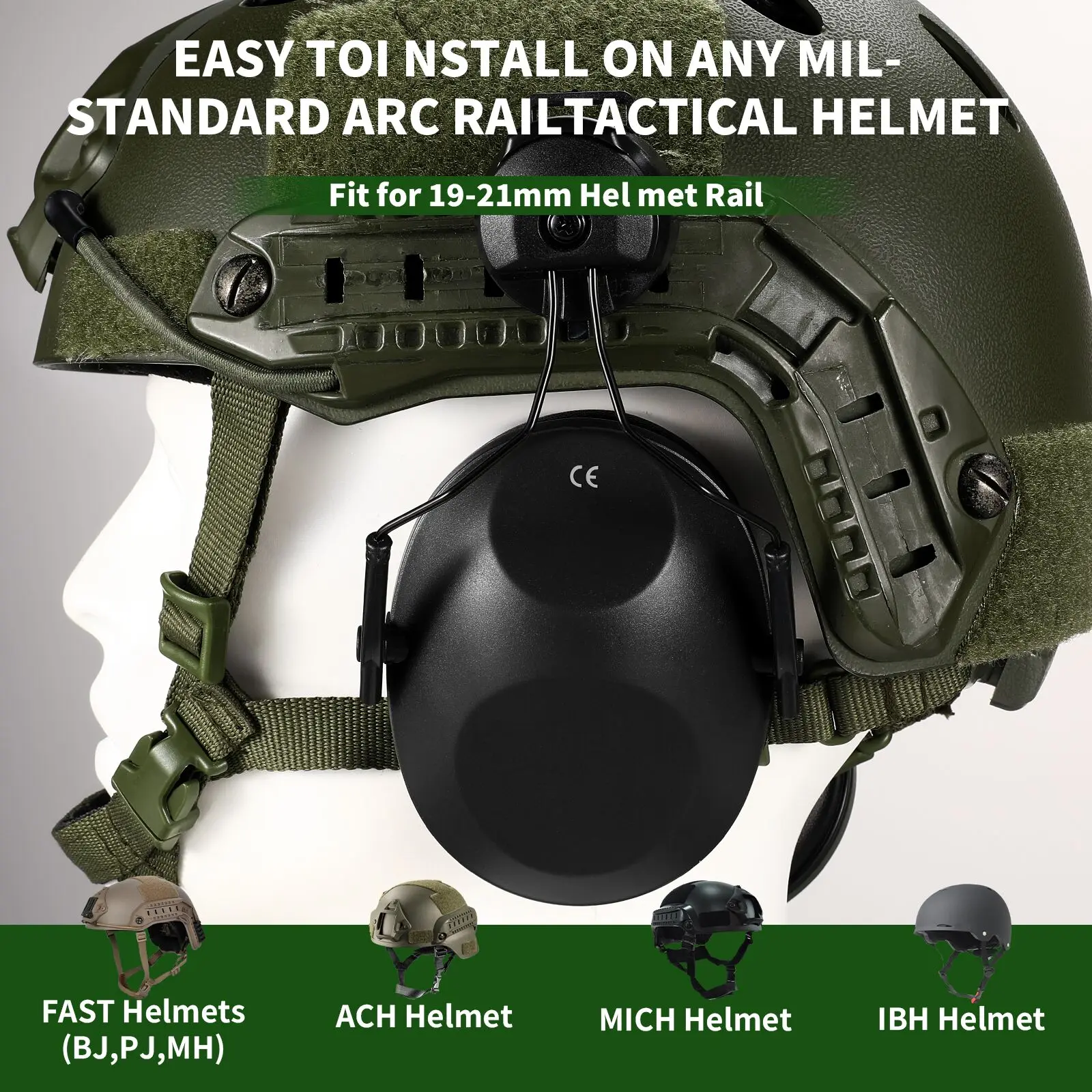 Anti-Noise Ear Plugs Tactical Hunting Folding Ear Defenders Ear Protector Ear Muff Hearing Protection Soundproof For Shooting