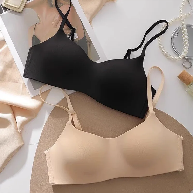 Seamless Bras For Women Small Chest Bralette 1/2 Cup Non-Wire Push-Up Bra Fixed Pad Soft Underwear Sexy Lingerie Intimates S-XL