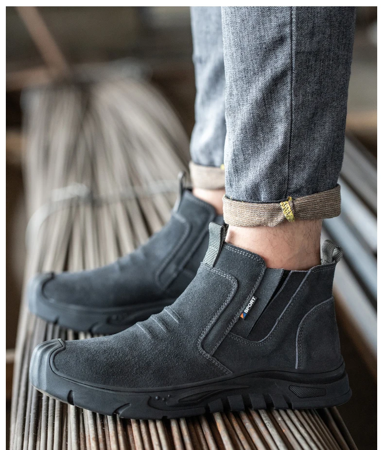 Steel Toe Cap Working Boots Anti-Puncture Work Shoe For ManIndestructible Work Shoes Outdoor Work Shoes Safety Boots for Men