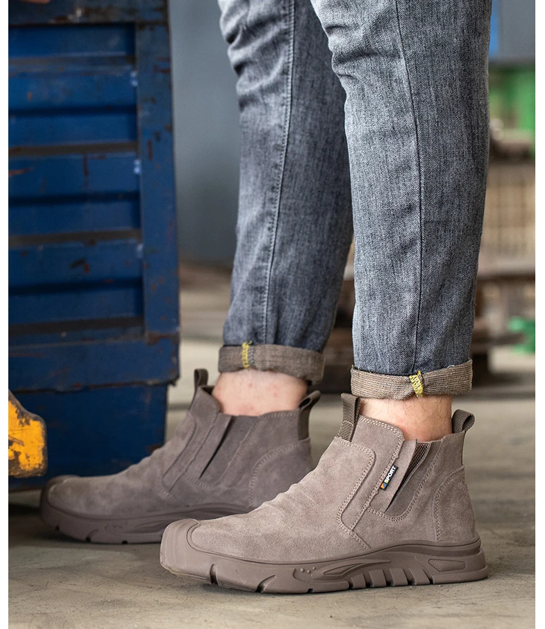 Steel Toe Cap Working Boots Anti-Puncture Work Shoe For ManIndestructible Work Shoes Outdoor Work Shoes Safety Boots for Men