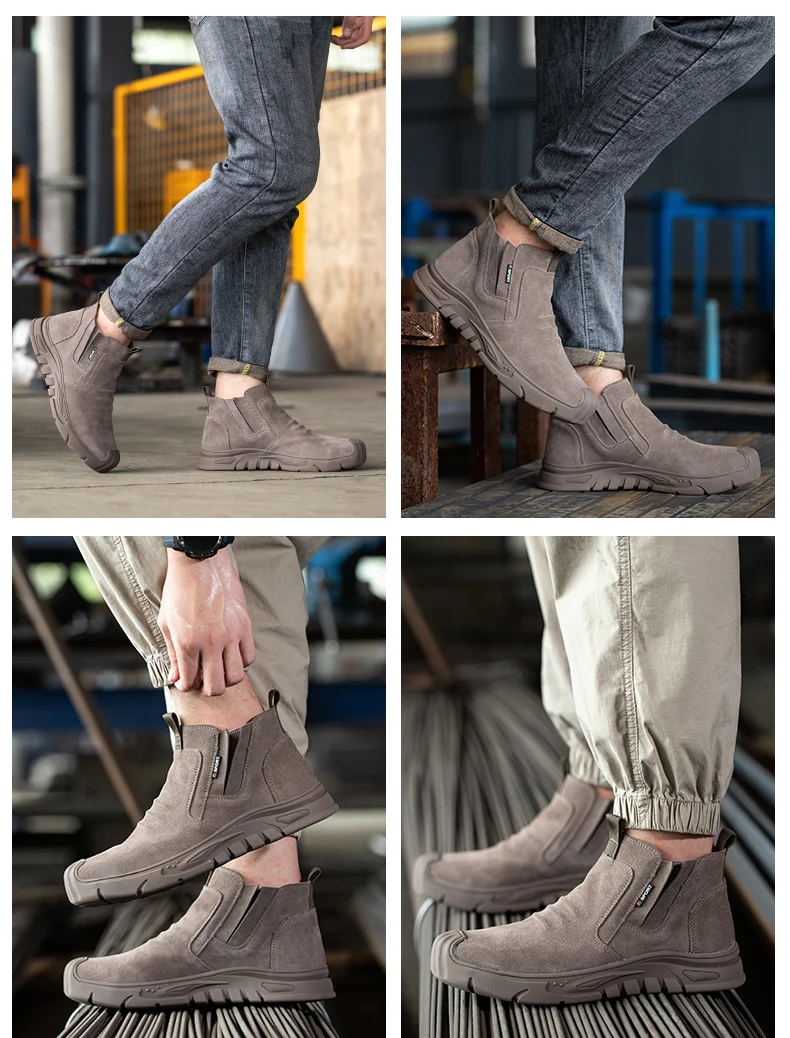 Steel Toe Cap Working Boots Anti-Puncture Work Shoe For ManIndestructible Work Shoes Outdoor Work Shoes Safety Boots for Men
