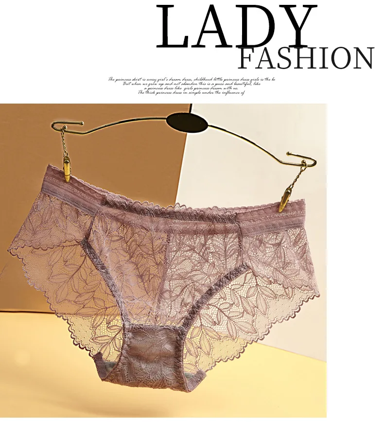 Women's Panties Sexy Lace Underwear Ladies Low-rise Briefs Underpants Girls Geometric Panty Female Lingerie