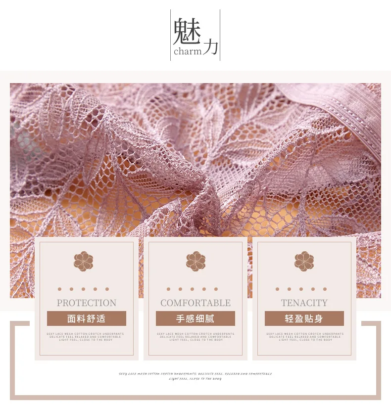 Women's Panties Sexy Lace Underwear Ladies Low-rise Briefs Underpants Girls Geometric Panty Female Lingerie