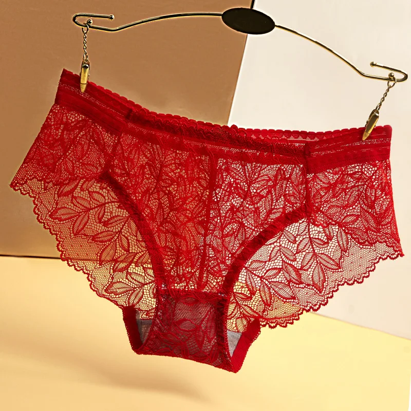 Women's Panties Sexy Lace Underwear Ladies Low-rise Briefs Underpants Girls Geometric Panty Female Lingerie