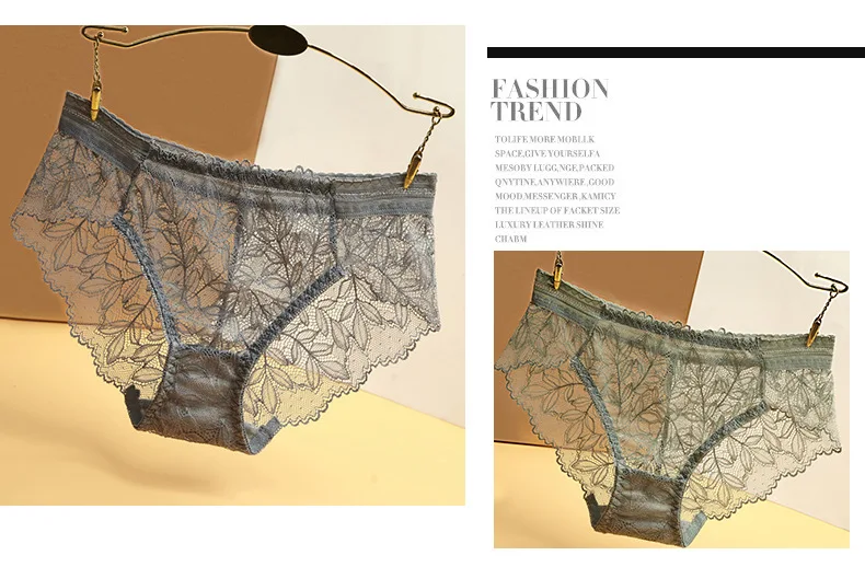Women's Panties Sexy Lace Underwear Ladies Low-rise Briefs Underpants Girls Geometric Panty Female Lingerie