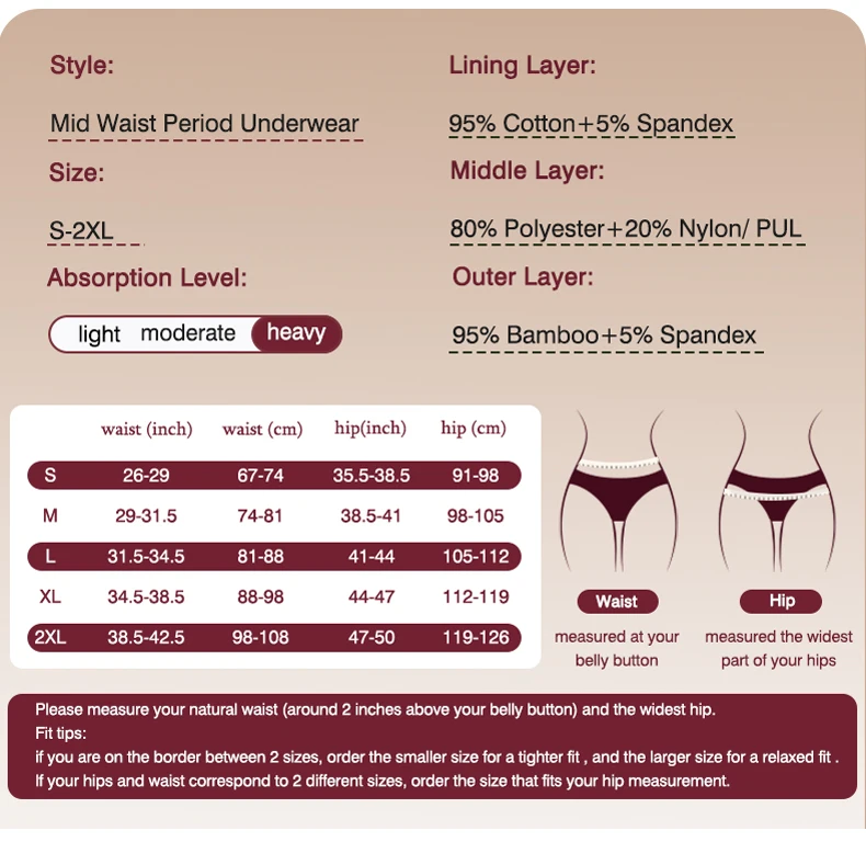 Period Underwear Cotton Menstrual Panties Woman Strong Absorption Underwear Menstrual Brief Leak Proof Menstruation Panties Girl