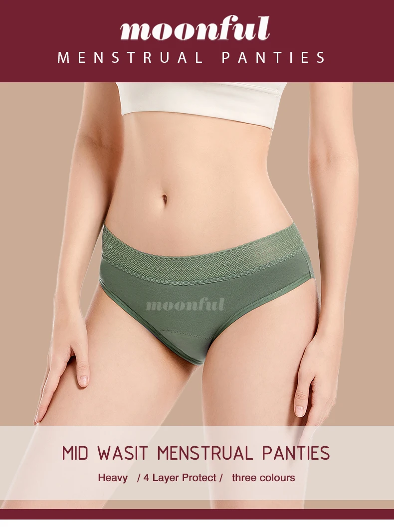Period Underwear Cotton Menstrual Panties Woman Strong Absorption Underwear Menstrual Brief Leak Proof Menstruation Panties Girl