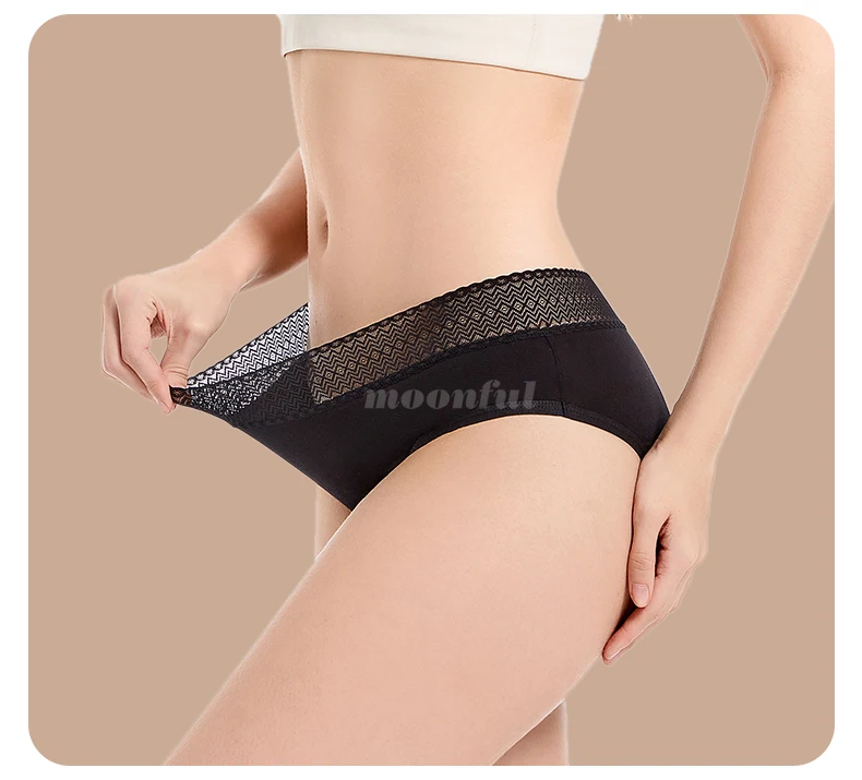 Period Underwear Cotton Menstrual Panties Woman Strong Absorption Underwear Menstrual Brief Leak Proof Menstruation Panties Girl